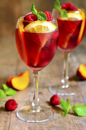 Orange and Raspberry Rosé Sangria