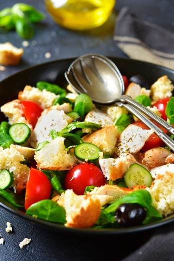 Roasted Chicken Panzanella Salad