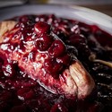 Black Cherry and Fresh Chevre Pork Tenderloin with Cherry Wine Reduction