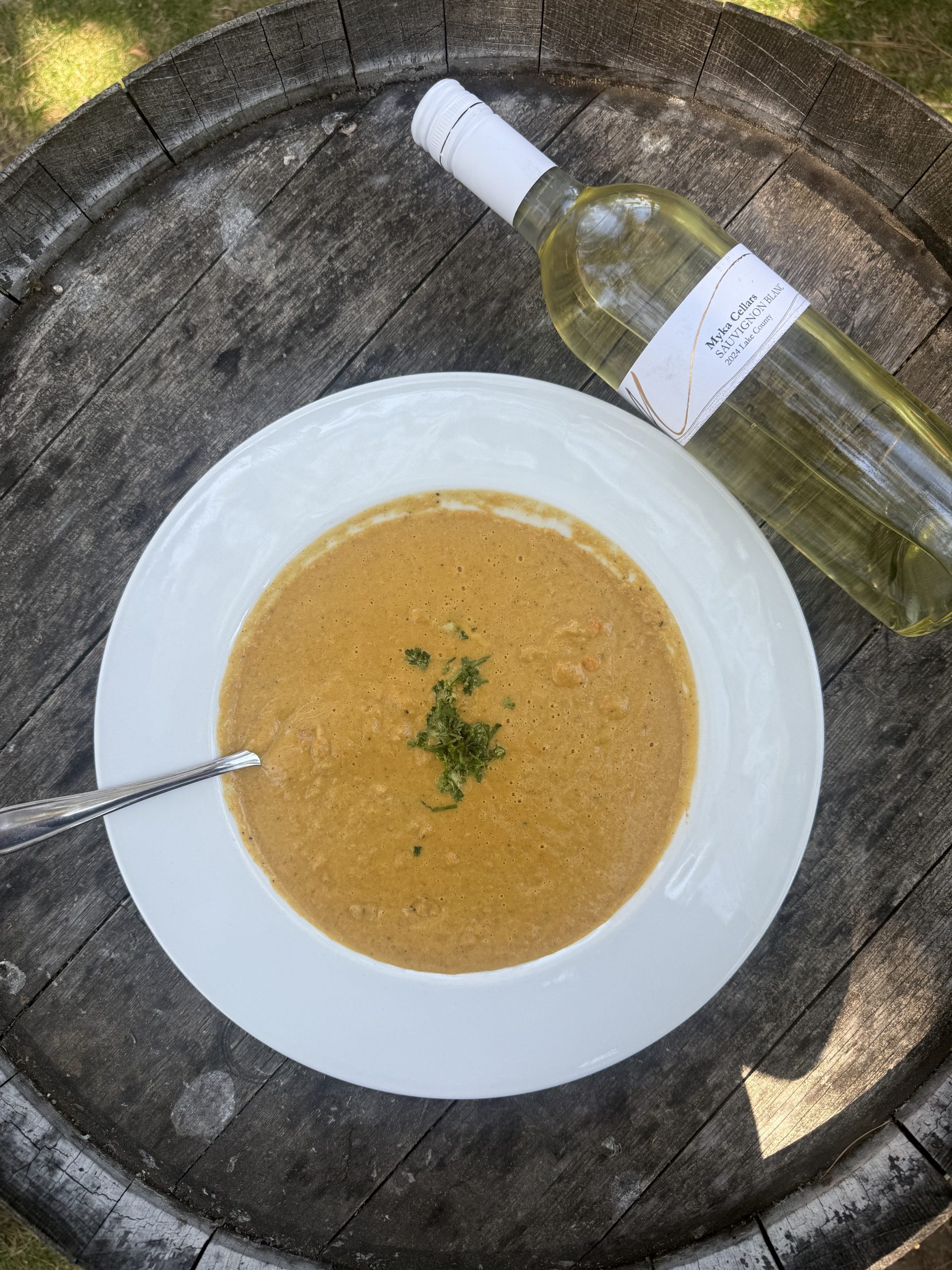 IMG_6300 Butternut Squash Soup and Sauvignon Blanc
